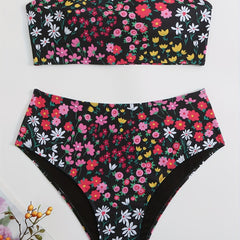Floral Tube Top & Panty Bikini Set