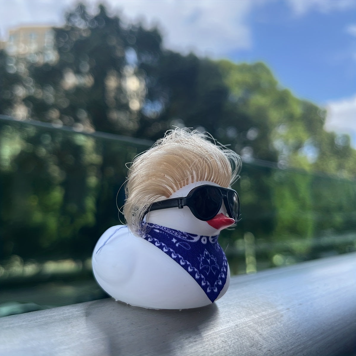 2 Pcs Duck With Hair DIY Toys For Home And Car Decor