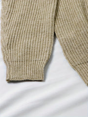 Casual Sweater Women's Plus Solid Long Sleeve Cold Shoulder Jumper