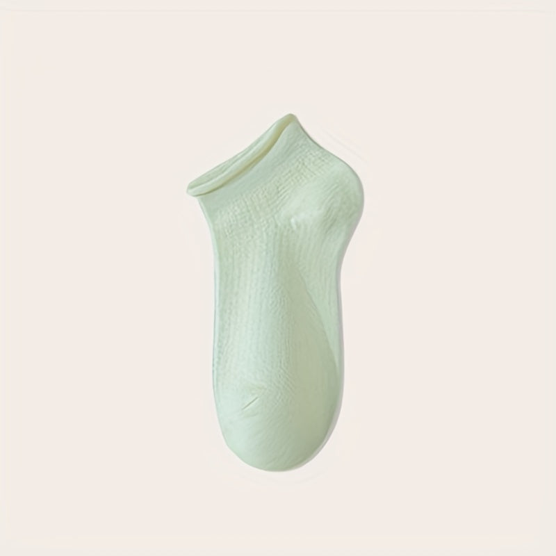 5 Pairs Solid Socks Women's Stockings & Hosiery