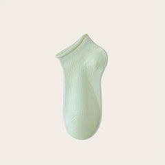 5 Pairs Solid Socks Women's Stockings & Hosiery