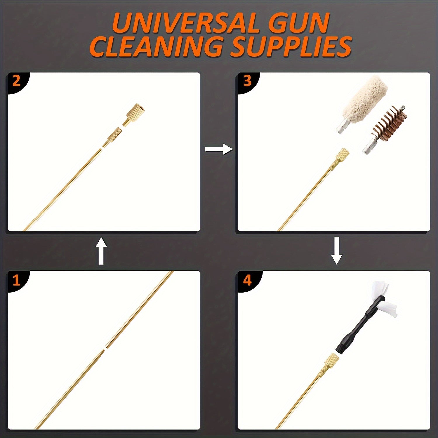 25pcs Gk08 Copper Wire Brush Aluminum Rod Aluminum Box Combo Set