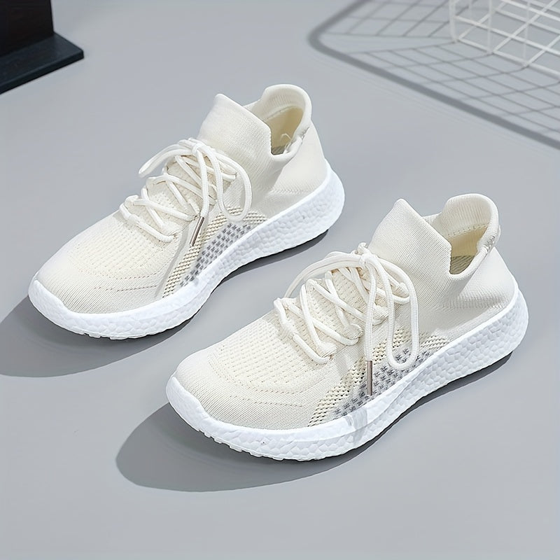Women's Breathable Walking Shoes Lace Up Lightweight Sports Shoes