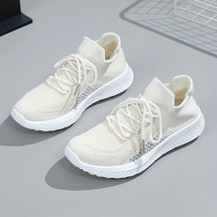 Women's Breathable Walking Shoes Lace Up Lightweight Sports Shoes