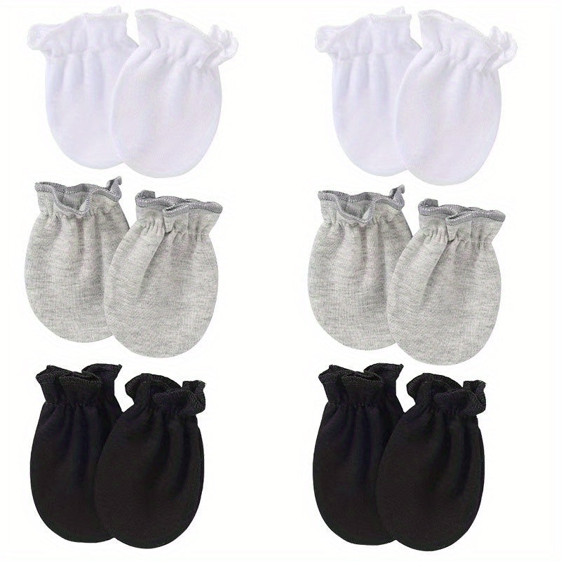 6pairs Infant Comfortable Anti-Eating Hand Gloves For Baby