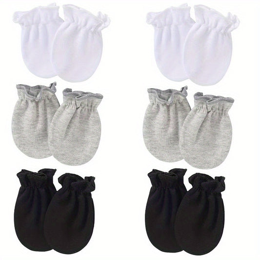 6pairs Infant Comfortable Anti-Eating Hand Gloves For Baby