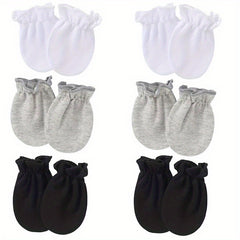 6pairs Infant Comfortable Anti-Eating Hand Gloves For Baby
