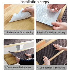 15pcs Non Slip Stair Treads for Wooden Steps Indoor, Self Adhesive