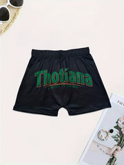 Colorblock Letter Print Skinny Yoga Shorts for Women
