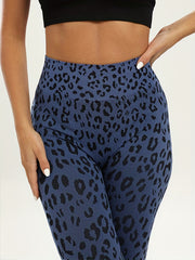 Leopard Print High Waist Butt Lifting Leggings for Women