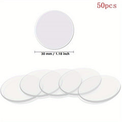 50pcs Transparent Double Sided Tape Stickers Waterproof No Traces