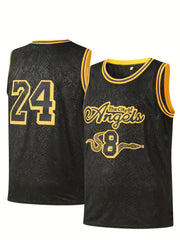 Youth Basketball Jersey 8 24 Angels Shirt Tank Top