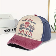 Skull Head Knight Print Denim Baseball Cap