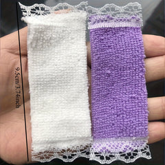 1:12 Doll House Mini Lace Towel Bath Towel Model Bathroom Scene Doll House Decor