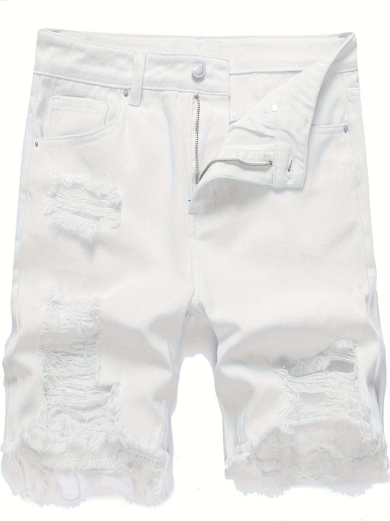 Ripped Denim Shorts Mens Casual Street Style Denim Shorts For Summer