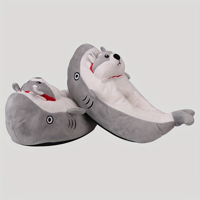 Men's Shark Warm Soft House Shoes Indoor Slippers