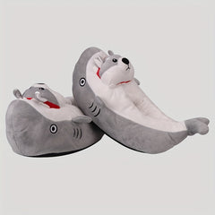 Men's Shark Warm Soft House Shoes Indoor Slippers