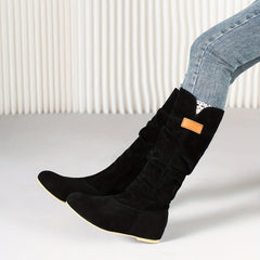 Women's Slouch Knee High Boots Comfort Flat Riding Boots