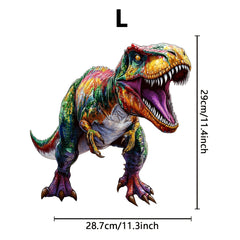 T-Rex Wooden Puzzle Animal Shaped Jigsaw Brain Exercise Artistic Decor