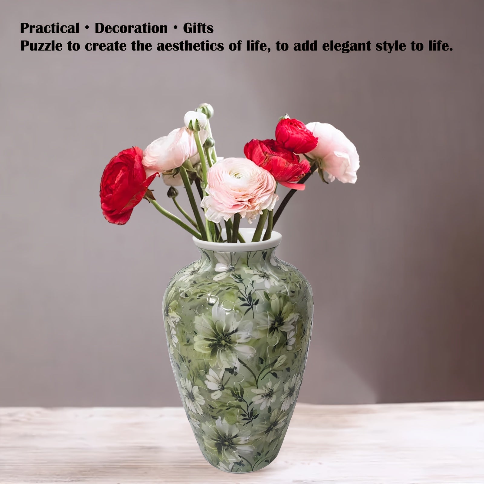 3D Puzzle Vase Adult Unique Flower Vase Lily of the Valley