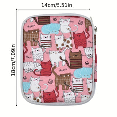 Double Layer Crochet Storage Bag Hand Knitting Organizer Zipper Mesh Pocket