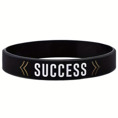 3Pcs Inspirational Success Rubber Bracelet Silicone Wristband