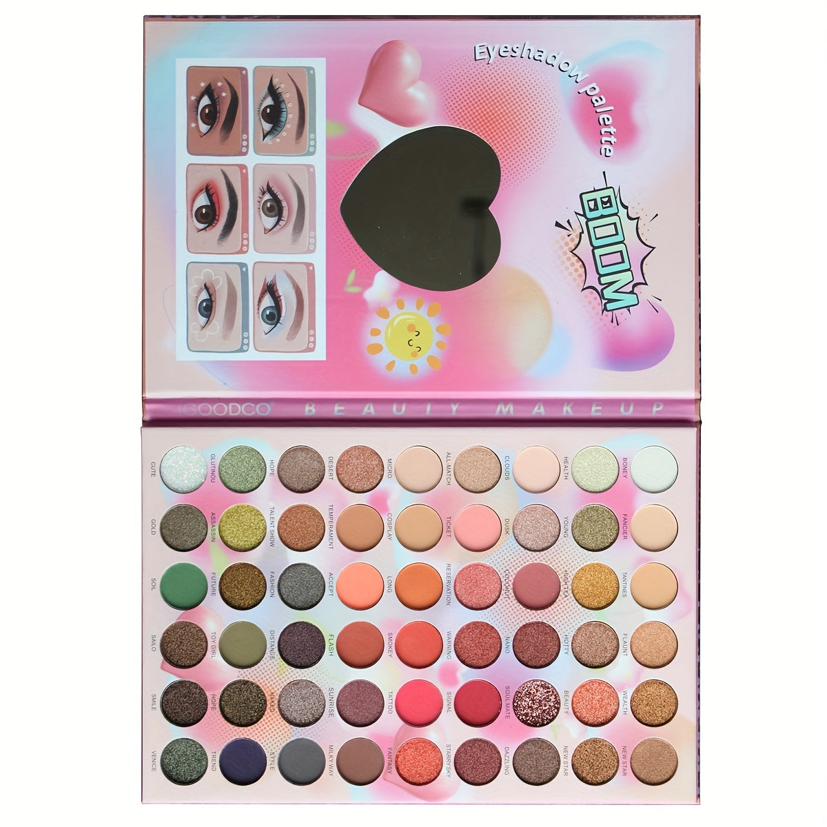 54 Colors Eyeshadow Palette Matte Shimmer Highly Pigmented Waterproof Makeup