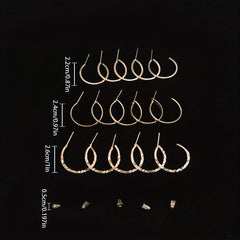 36 Pairs C-shaped Stud Earrings Set for Daily Wear