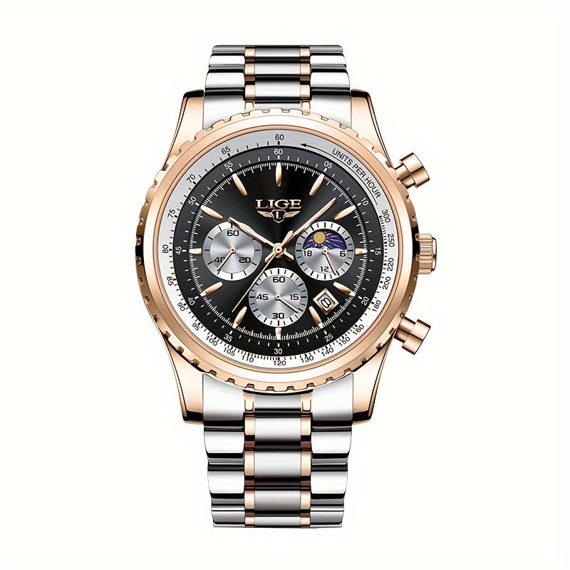 Quartz Women's Waterproof Luminous Watch Date Chronograph Sport Wristwatch