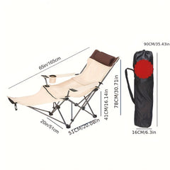 Folding Dual-use Recliner Chair for Outdoor Camping Fishing