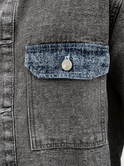 Men's Casual Denim Jacket Button Up Street Style