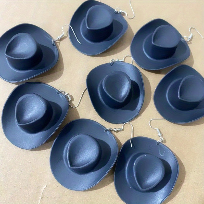 Creative Disco Cowboy Hat Earrings Party Accessories
