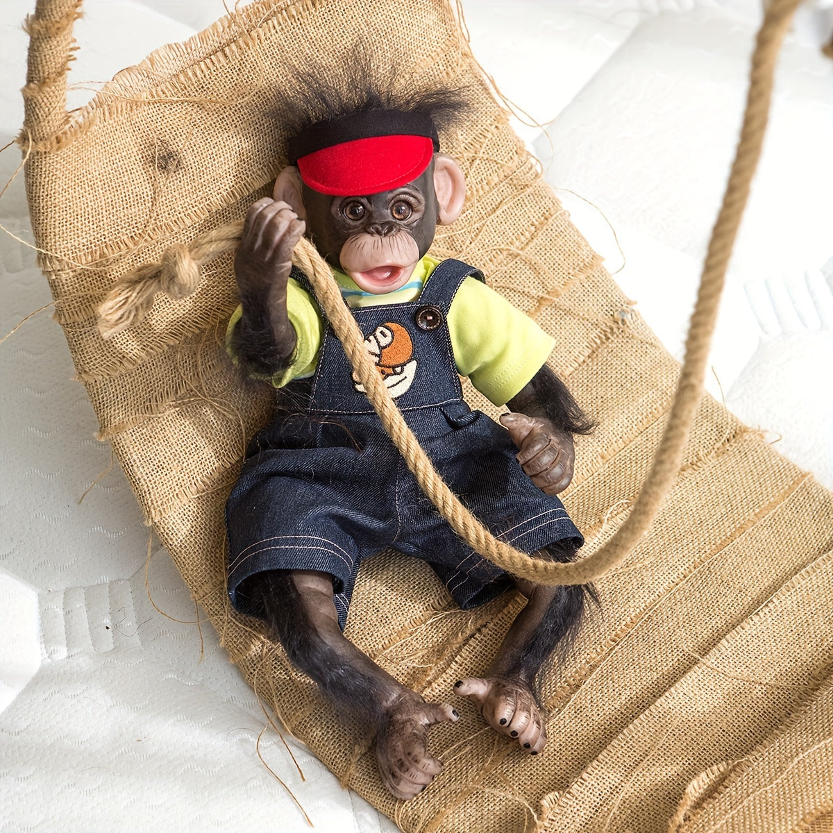 19-Inch Reborn Monkey Baby Doll Preemie Orangutans Monkey Doll