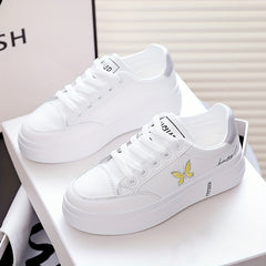 Women's Butterfly Pattern Low Skate Shoes Casual Sneakers