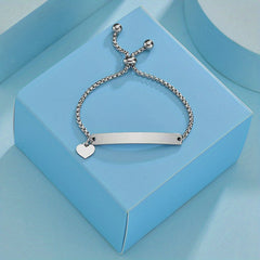 Kids Butterfly Tag Name Bracelet Titanium Steel