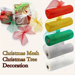Colorful Mesh Ribbon Roll 25 9 14m Christmas Decor Material