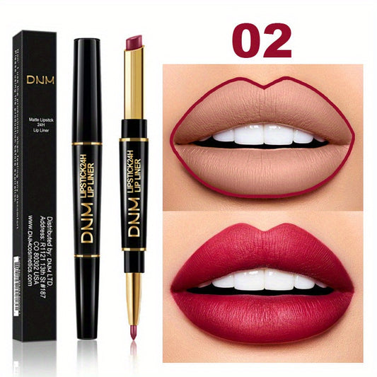Dual-Ended Waterproof Lip Liner & Lipstick Duo