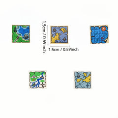 10pcs Brick Print Treasure Map Building Blocks Set