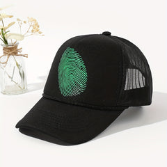 Fingerprint Couple Mesh Cap Sun Protection Baseball Hat Hip hop C