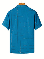 Men's Short Sleeve Button Up Shirt for Daily Vacation Business