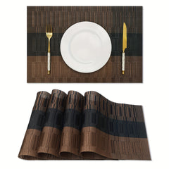 Square Placemats Set of 6 Non Slip Washable Table Mats