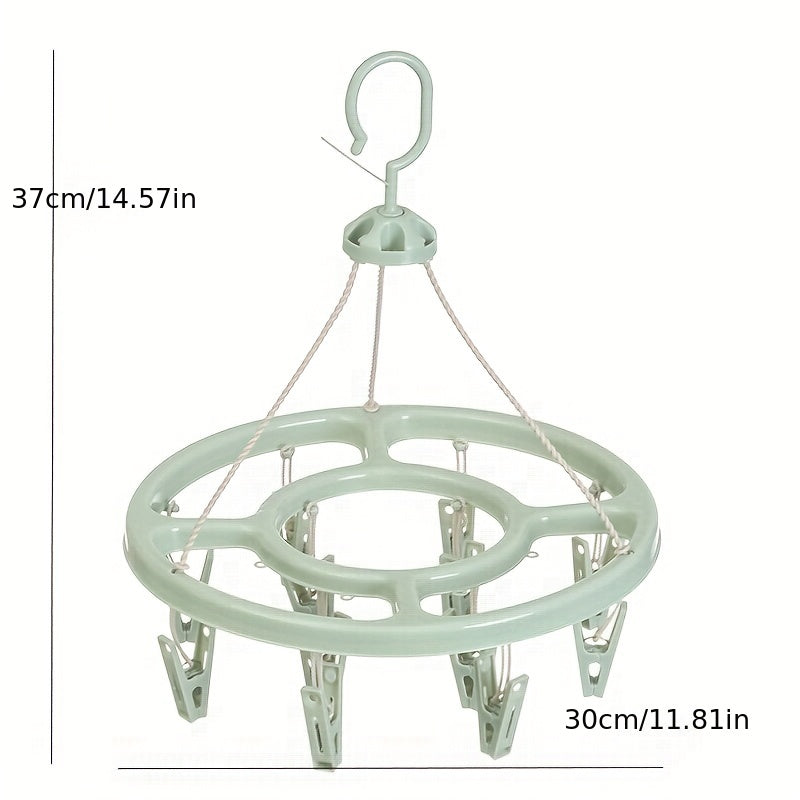 Clip Round Drying Rack 360 Degree Hanging Socks Hanger