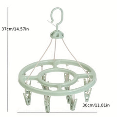 Clip Round Drying Rack 360 Degree Hanging Socks Hanger