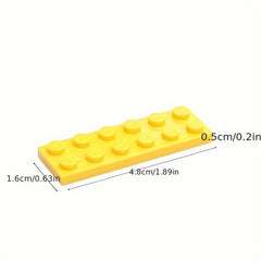 20pcs 2x6 Short Building Blocks for Creative DIY Assembly