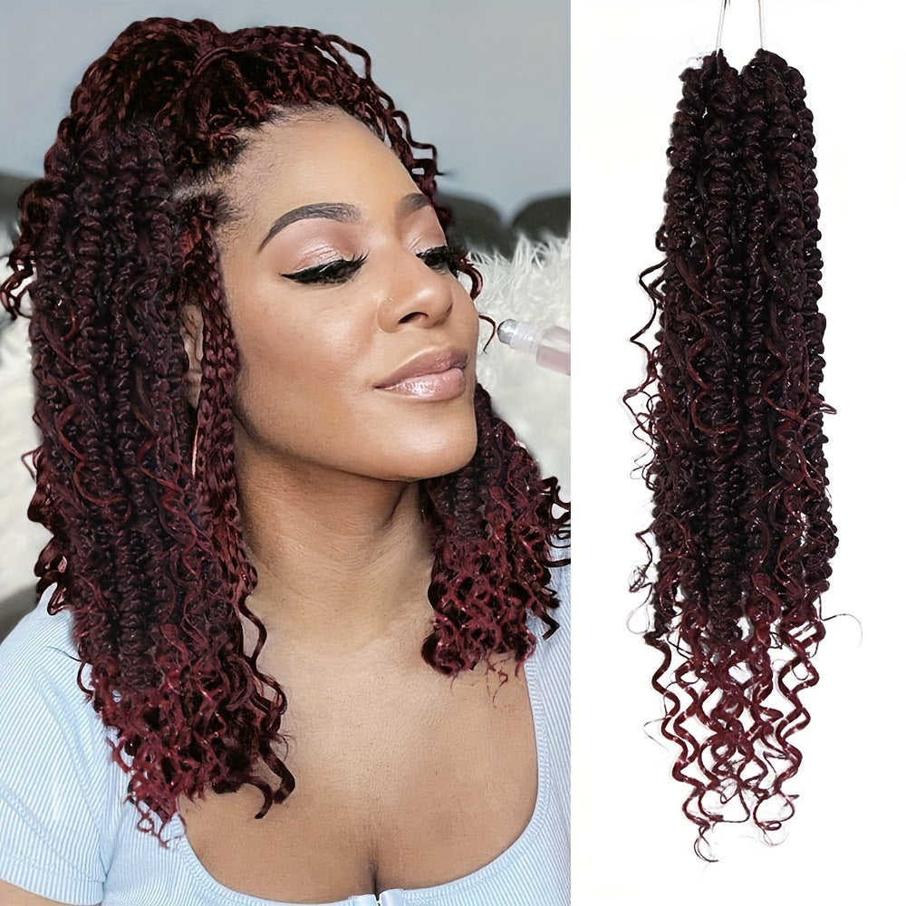 Synthetic Crochet Hair Extensions Curly Faux Locs Goddess Locs