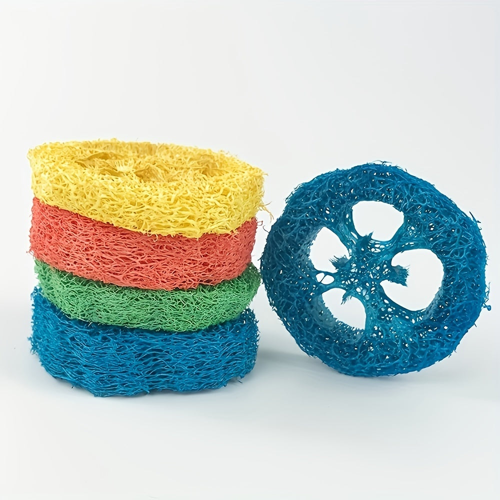 5pcs Natural Loofah Chew Toys for Rabbit Guinea Pig Hamster Rat