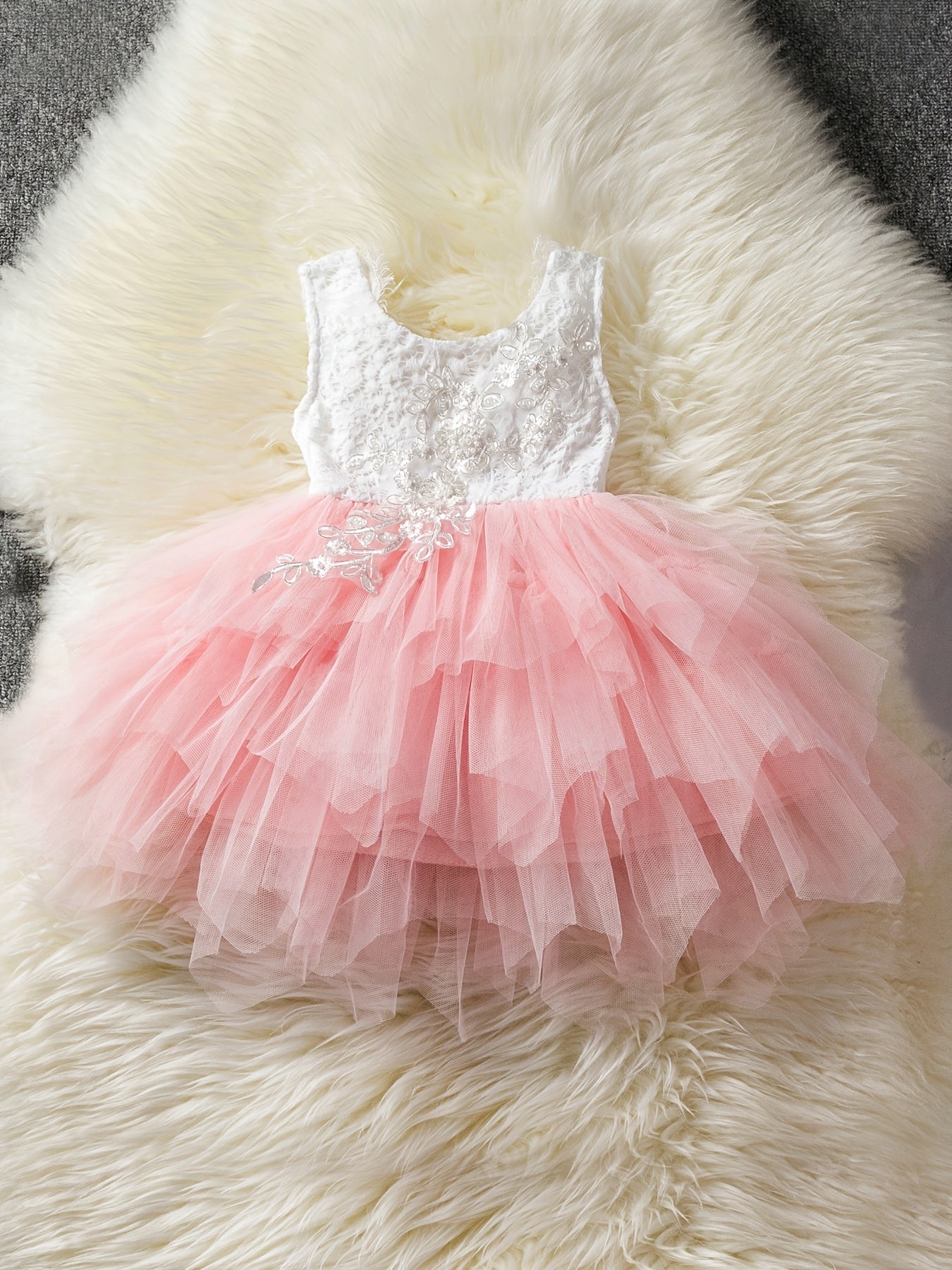 Girl's Lace Embroidered Princess Dress