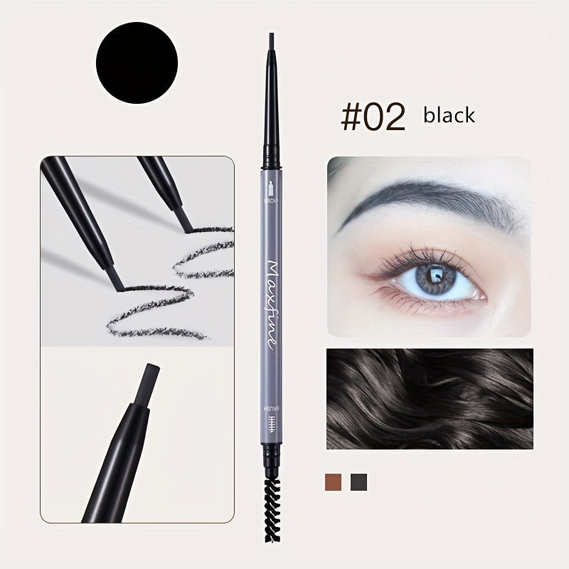 Waterproof Sweatproof Brown Liquid Eyebrow Pen Ultra Slim