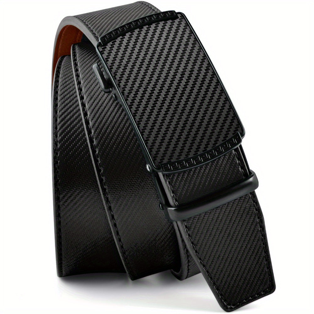 Men's Ratchet Belt Dress 4 Leather Jeans Micro Adjustable Belt