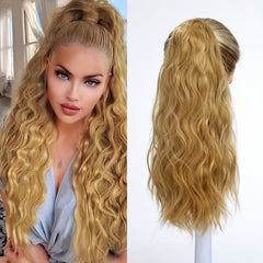 Claw Ponytail Highlight Long Curly Wavy Ponytail Extensions